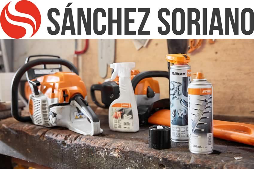 Sanchez Soriano con la maquinaria Stihl Valencia